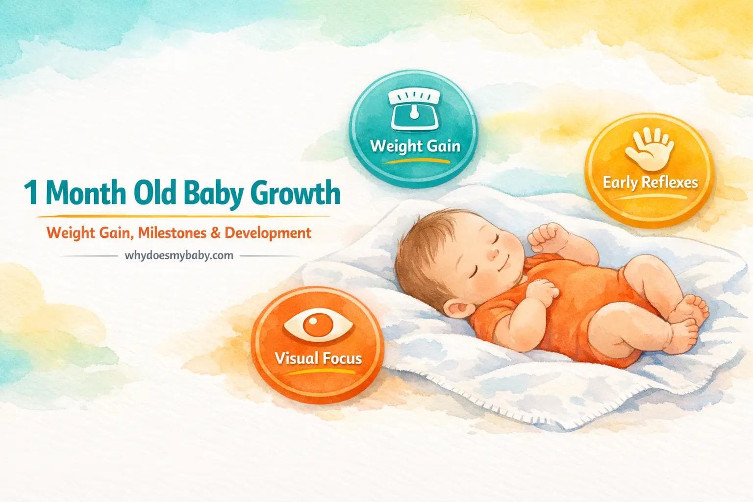 1 Month Old Baby Growth: Weight Gain, Milestones & Development | whydoesmybaby.com