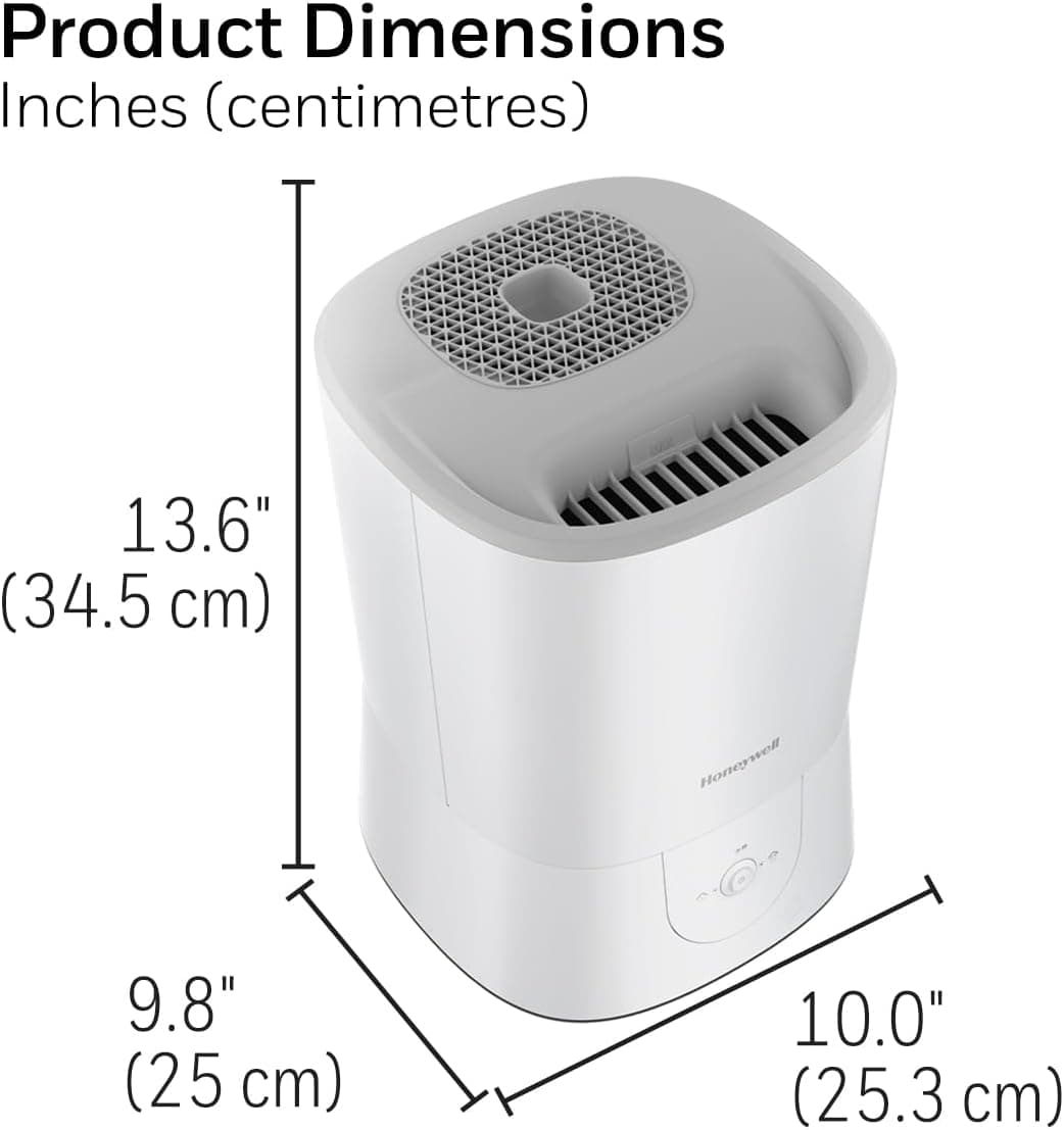 Honeywell HWM440WC Top Fill Easy to Care Warm Mist Humidifier, White, with Essential Oil Cup, Auto Shut-off, Warm Visible Mist, Large Room image 2
