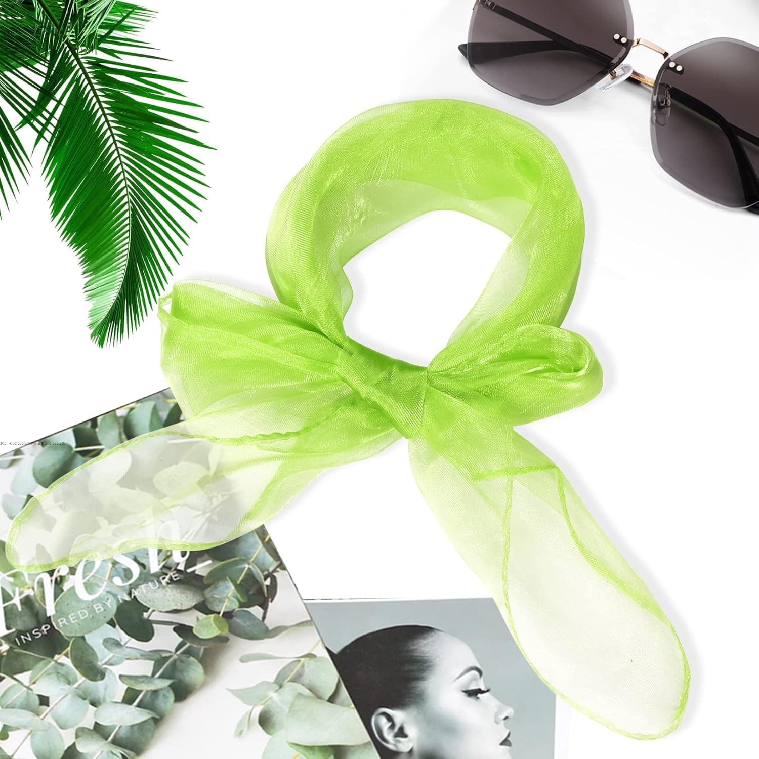 Jmkcoz 12pcs Square Juggling Silk Dance Scarves Magic Tricks Performance Props Accessories Movement Scarves Rhythm Band Scarf 24 Inches 12 Colors image 1