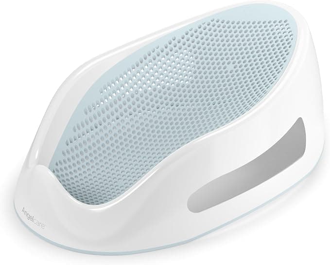 Angelcare Baby Bath Support, Aqua, Birth to 6 Months, Made in Canada | Ergonomic soft-touch bath support keeps newborns secure and comfortable during bath time from birth up to 6 months or 20 lb. image 1