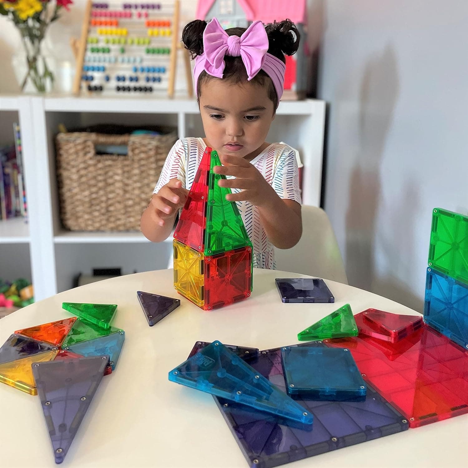 Magna-Tiles 02132 Clear Colors 32 Piece Set by Valtech Since 1997, Building & Construction Toys - Amazon Canada image 1